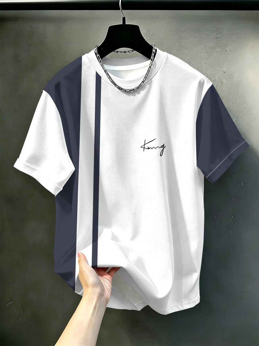 Men' Heavyweight Oversized T-Shirt - Vintage American Streetwear Short Sleeve Round Neck Tee, Loose Fit Breathable Base Layer Suitable for Daily Commuting, Outfits & Layering, Machine Washable Casual Wardrobe Essential - Mixed colors