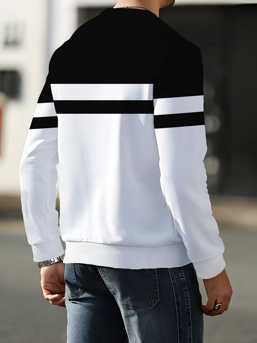 Men's Crew Neck Sweatshirt, New Spring/Autumn Crew Neck Top, Trendy Men's Crew Neck Sweatshirt Winter Clothes for Men - Mixed colors