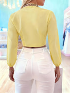 Elegant Spring and Summer Women's Beautiful Shirts - Yellow