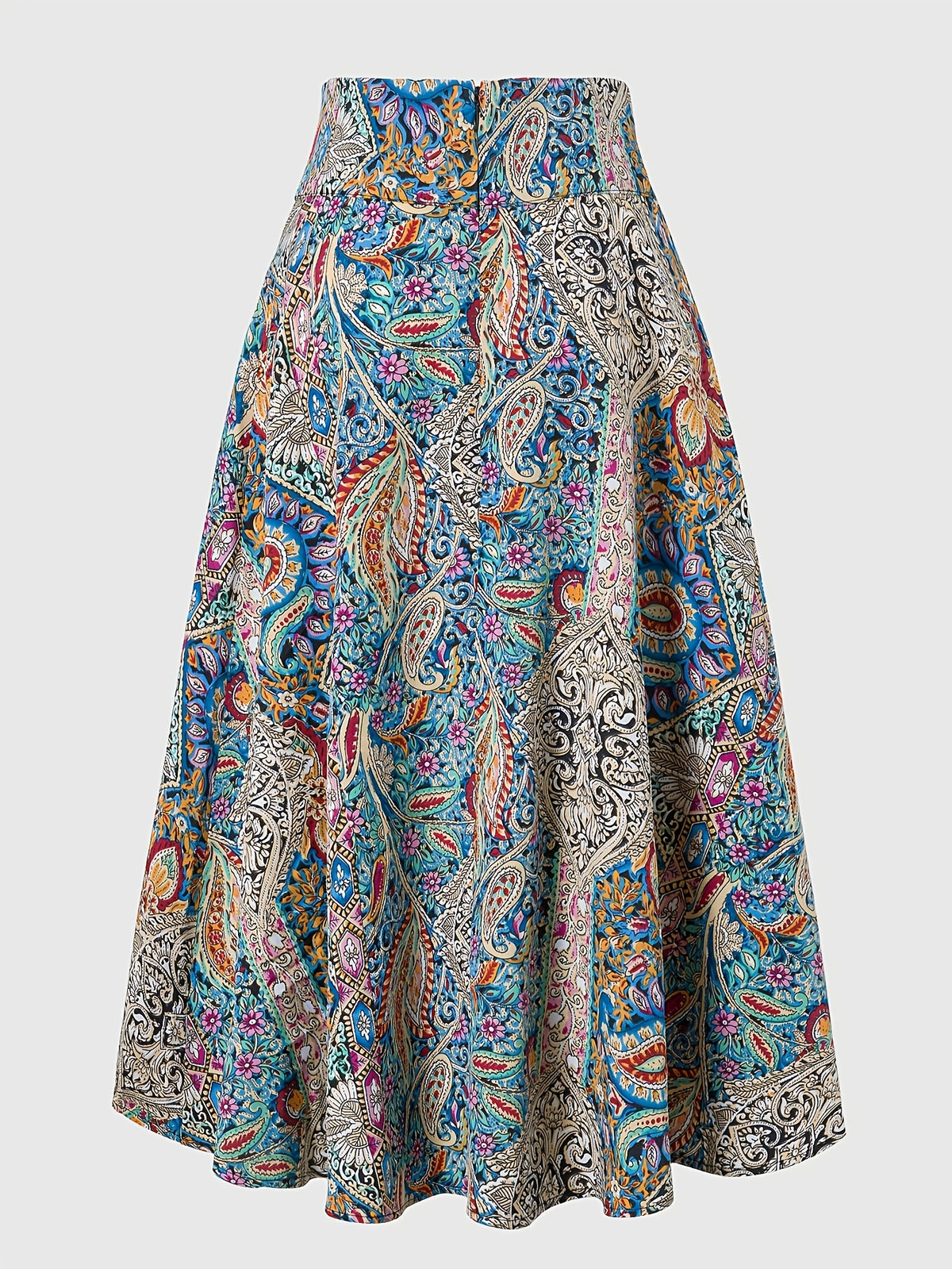 Women'S Bohemian Style Print Casual Easy Tie Bow Skirt - Multicolor
