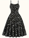 Vintage Off-Shoulder Fashion Women'S Dress - Black