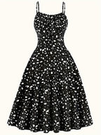 Vintage Off-Shoulder Fashion Women'S Dress - Black