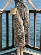 2024 New Printed Wide-Leg Mid-Length Pants for Women - Mixed colors