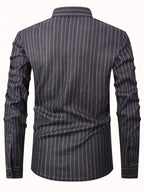 Autumn/Winter Plaid Flannel Shirt for Men, -Lined, Thickened, Warm, Long-Sleeve Workwear Jacket, Casual Top, New Season - Graphite Color