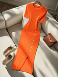 Elegant Long Dress Year-End Party Dress New Year'S Eve Dress Holiday Dress New Year'S Eve Dress Winter Dress Dress Red Dress New Year'S Dress Evening Dress - Orange-Red