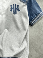 Printed Design - Not Textured, 1pc Men's Letter Print Short-Sleeve T-Shirt, Trendy Color Block Design, Digital Printing Process, Suitable for Daily Commuting and Outdoor Outings, Ideal for Spring/Summer Casual Wear, Stretchy Fabric - Mixed colors