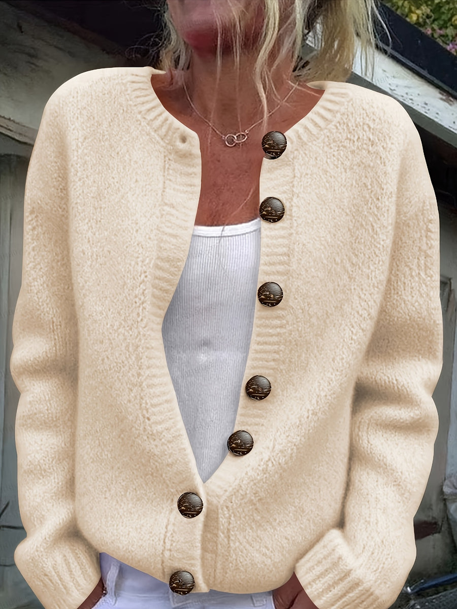 Women'S Thick Needle Sweater, Suitable for Autumn And Winter, Casual Warmth, Elegant And Versatile, Ideal for Holiday Parties. Long-Sleeved Shirt - Apricot