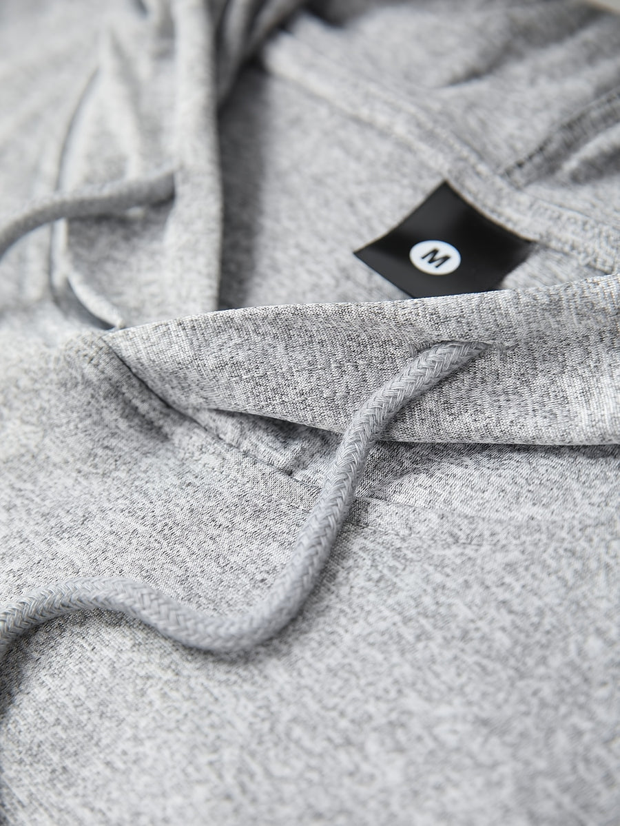 3pcs Summer Men's Stretchy Breathable Short-Sleeve Hooded T-Shirt with Kangaroo Pocket, Fashionable, , Versatile Casual Sportswear Top for Outdoor Fitness and Jogging - Mixed colors