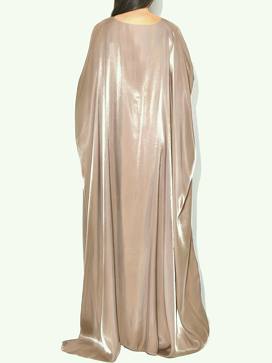 Middle Eastern Elegant Shimmer One Size Robe 8336-8 - Apricot