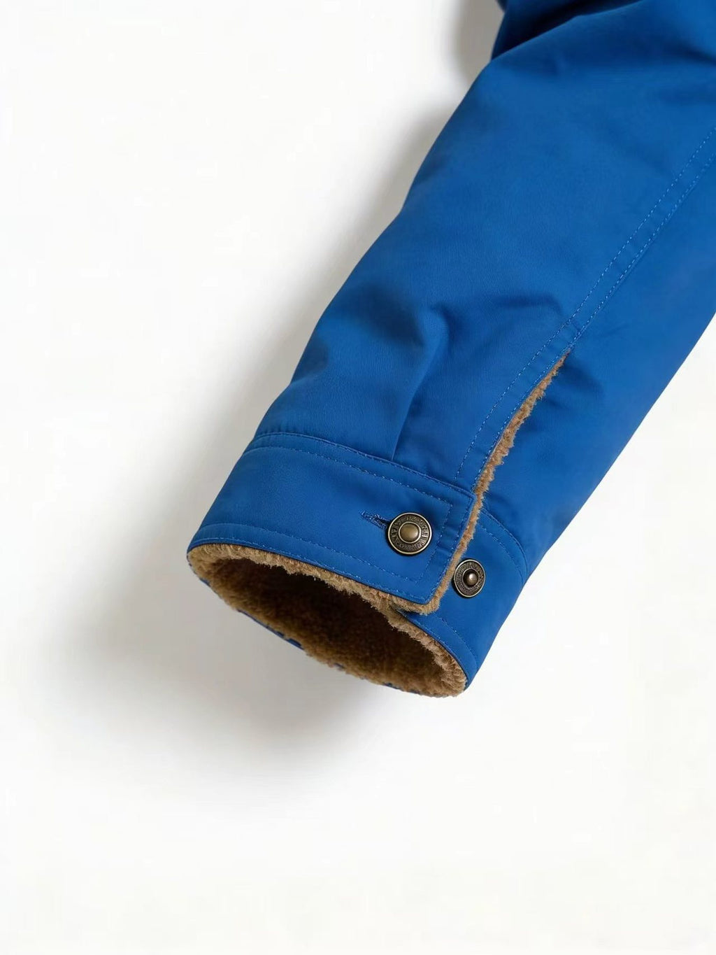 2026 European American New Men'S Outing Fashion Trendy Fleece Warm Jacket Coat - Royal Blue