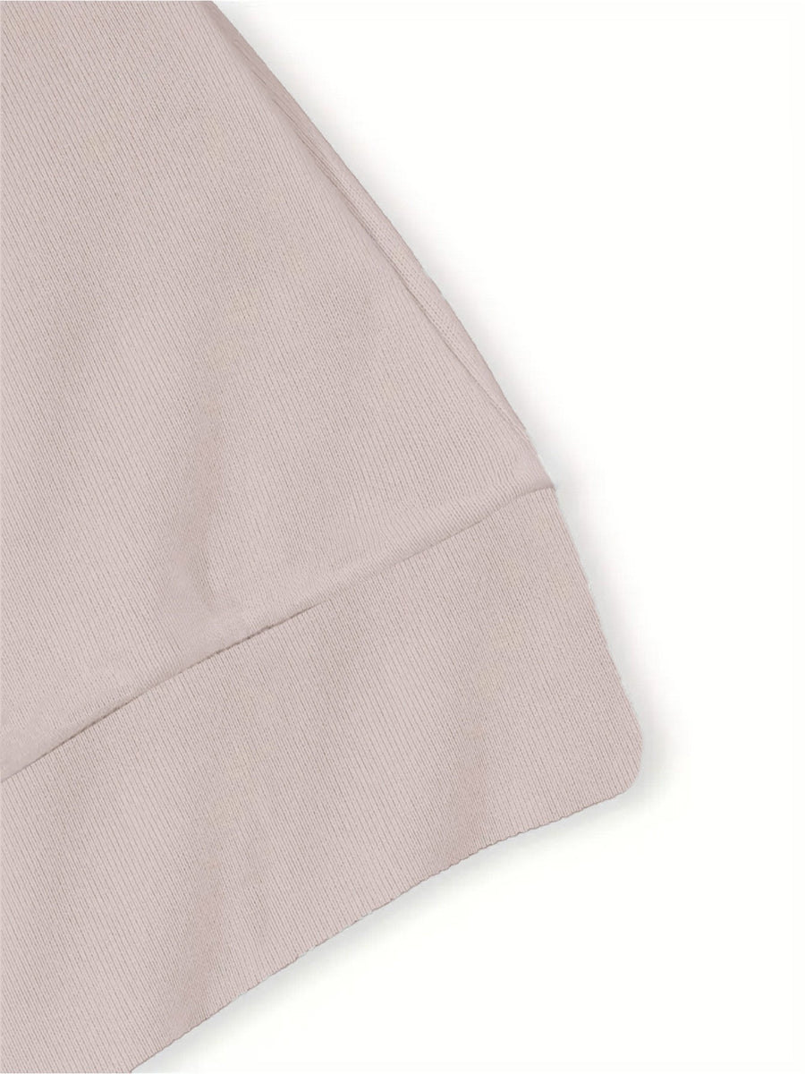 Fashionable And Elegant Long Hoodie with a Versatile Minimalist Print for Commuting - Khaki