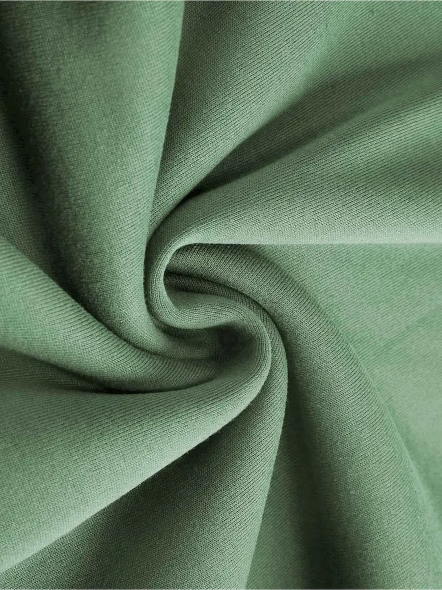 RBWY Unisex Autumn/Winter New Arrival, Fashionable and Trendy -Lined Hooded Couple's Sweatshirt, Casual Drawstring Hoodie, Long Sleeve Hooded Heat-Transfer Print Japanese Sweatshirt, Trendy Letter Print - Pea Green Color