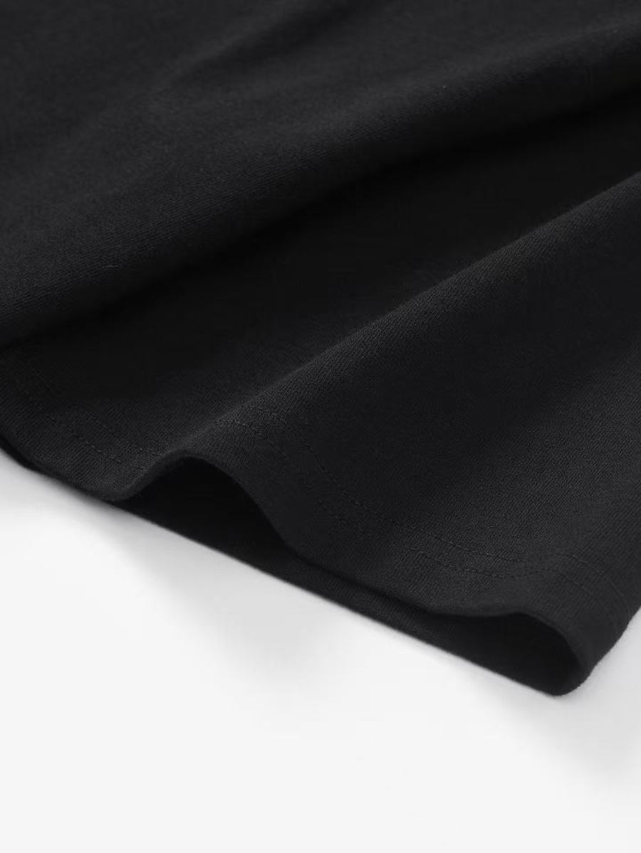 Men'S Fashion Knit Short-Sleeve T-Shirt - Black