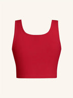 I Am More Naughty Than I Look" Letter Print Women's Beautiful and Sexy Round Neck Sleeveless Tank Top, Y2K Hot Style, Slightly Stretchy, Comfortable, Suitable for Spring and Summer, Pretty Top, Essential for Home, Outings, and Parties - Red