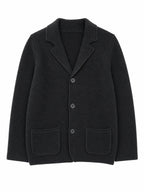 10 Colors Available High-End Style Autumn Winter New British Light Luxury Vintage Cardigan Old Money Style Knit Cardigan Sweater Commuter Autumn Winter Green Fruit Collar Warm Jacket - Black