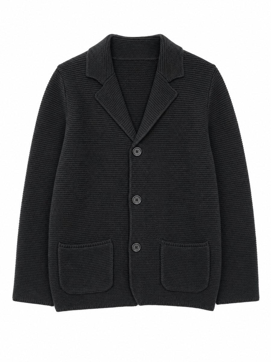 10 Colors Available High-End Style Autumn Winter New British Light Luxury Vintage Cardigan Old Money Style Knit Cardigan Sweater Commuter Autumn Winter Green Fruit Collar Warm Jacket - Black
