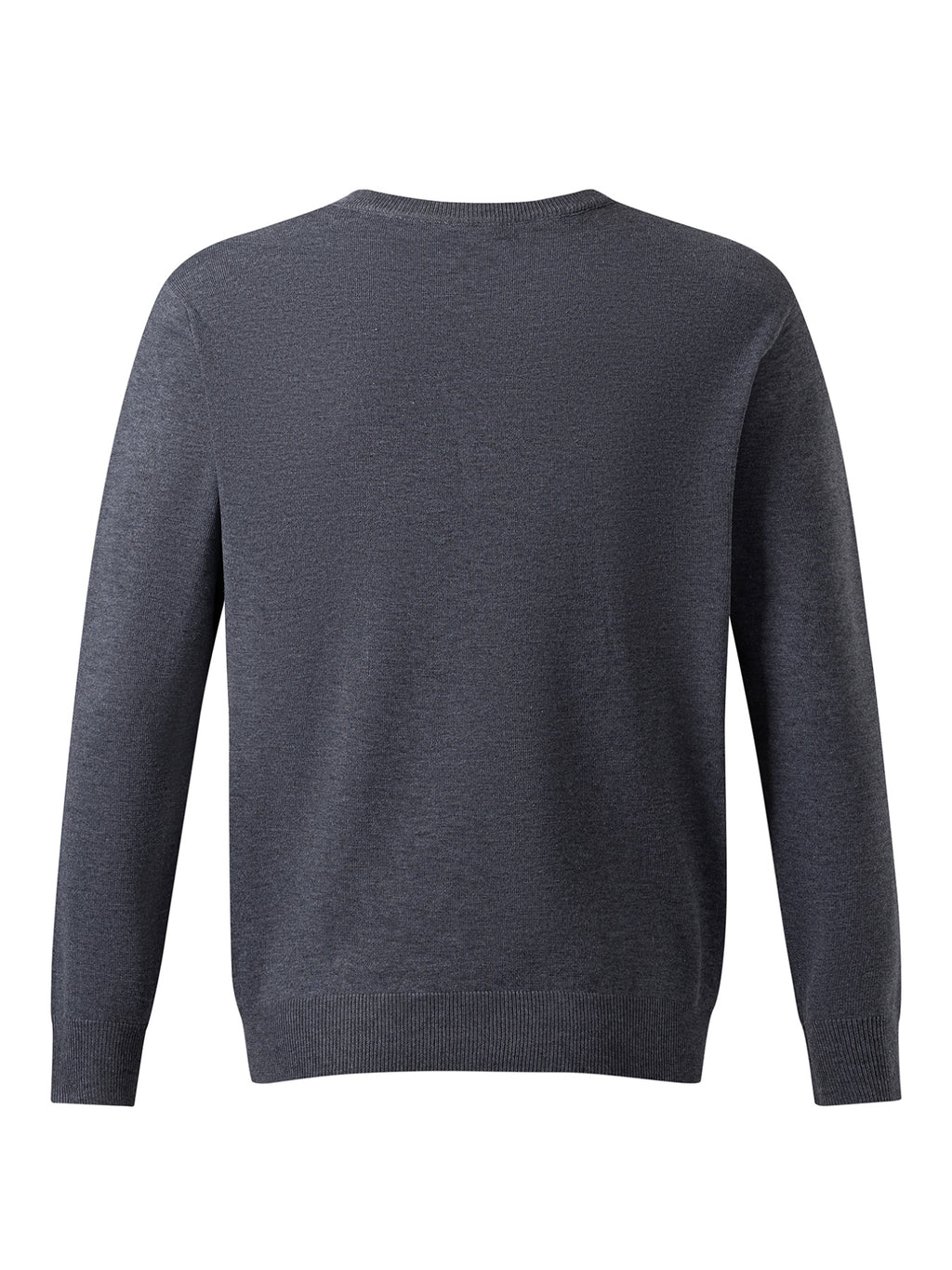 Men'S Long Sleeve Knit Sweater, Easy Style, Fashionable Men'S Clothing Regular Fit Versatile Round Neck Knit T-Shirt, Outdoor Casual Everyday Wear - Grey