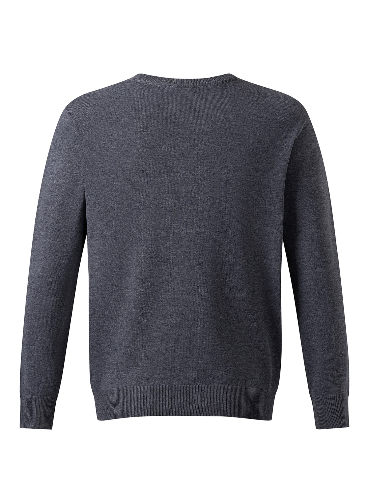 Men'S Long Sleeve Knit Sweater, Easy Style, Fashionable Men'S Clothing Regular Fit Versatile Round Neck Knit T-Shirt, Outdoor Casual Everyday Wear - Grey