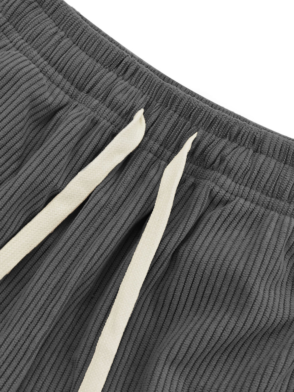 Trendy Fashion Corduroy Straight-Leg Women'S Pants, Elastic Waist with Adjustable Drawstring, Lightweight And Breathable, Suitable for Casual Wear, Outdoor, Outings, Office, Dates, Lunchtime Leisure - Dark Gray