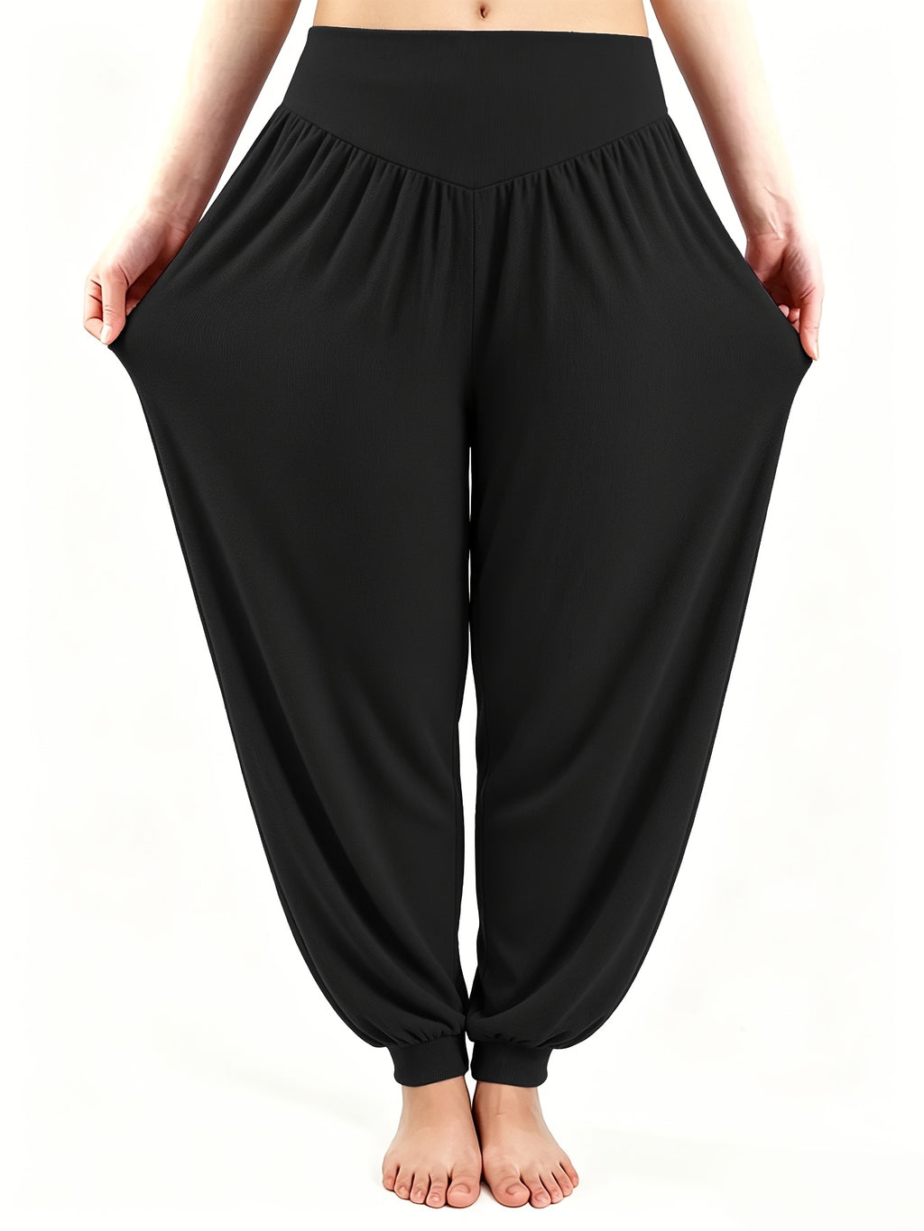 Popular Loose-Fit Casual Pants, Comfortable Women's Clothing - Black