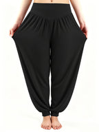 Popular Loose-Fit Casual Pants, Comfortable Women's Clothing - Black