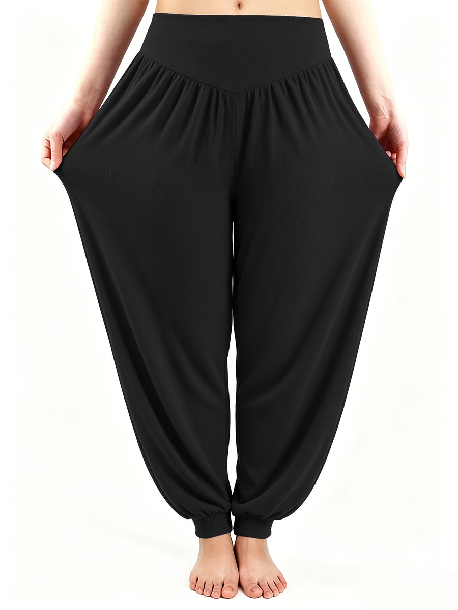 Popular Loose-Fit Casual Pants, Comfortable Women's Clothing - Black