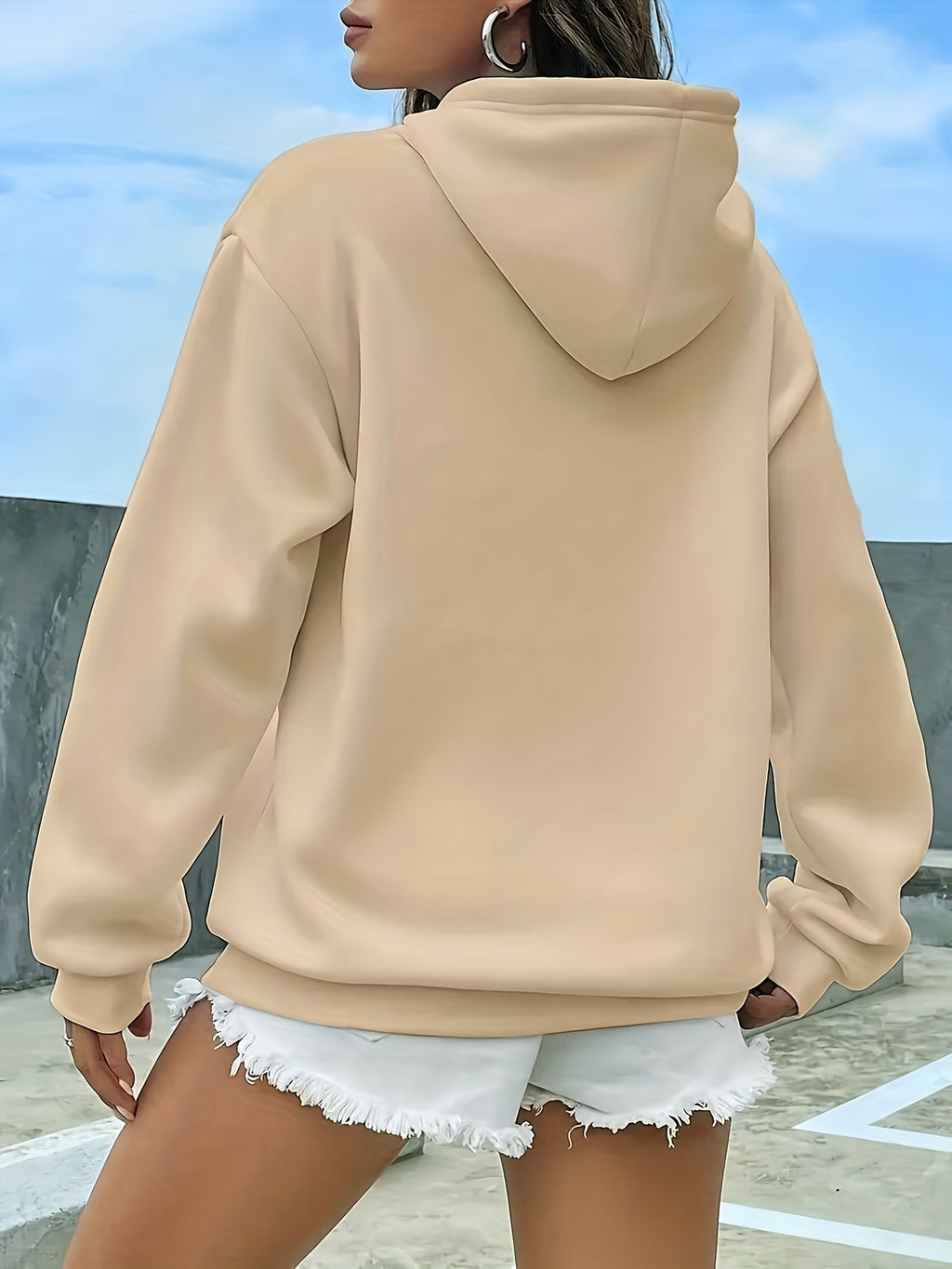 Women's Fashion Hoodie - Apricot