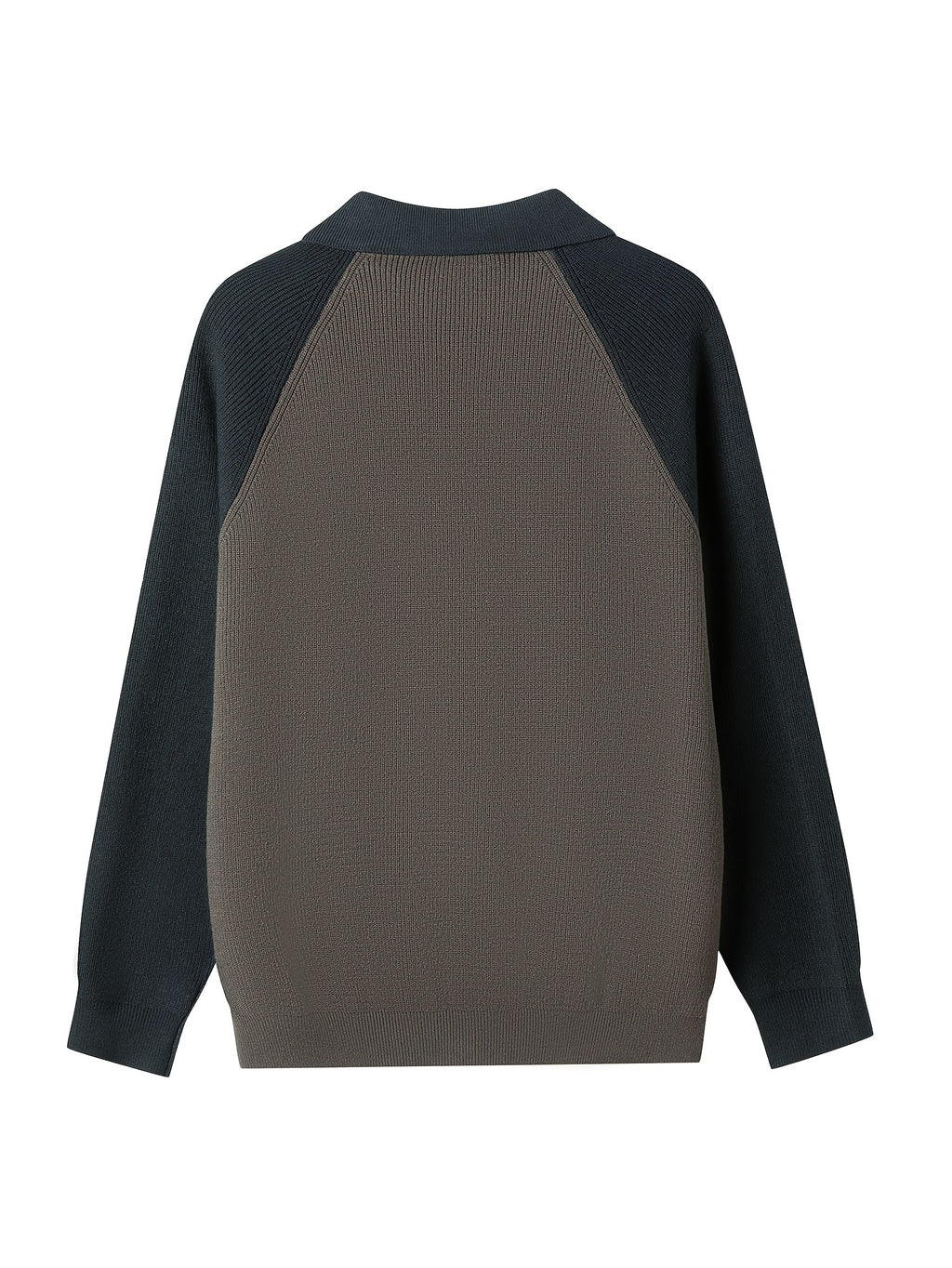 New Spring And Autumn Men'S Knitted Cardigan with a Large Lapel And Buttons, Featuring Trendy Color-Blocking Design, Comfortable And Warm Men'S Sweater Jacket A523 - Dark Green