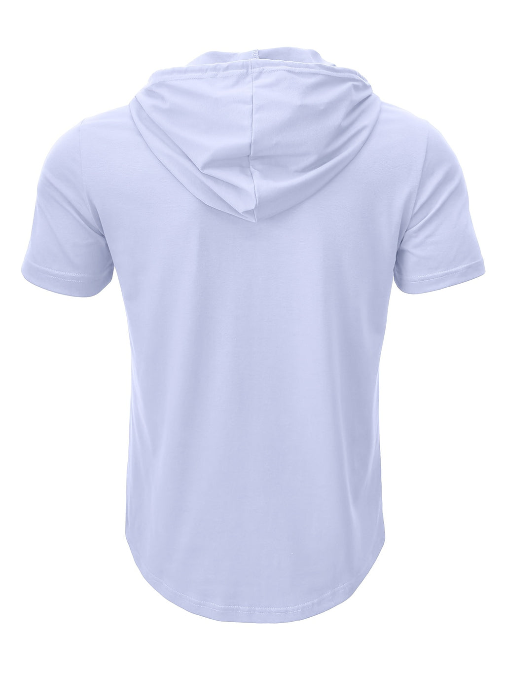 European and American Cross-Border Hooded Casual Sweatshirt for Men, Solid Color Hoodie Top, Men's Sportswear, Fitness Men's Short-Sleeve T-Shirt - White