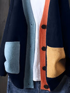 Plus Size, Yutong Plus Size Cardigan - Navy Color