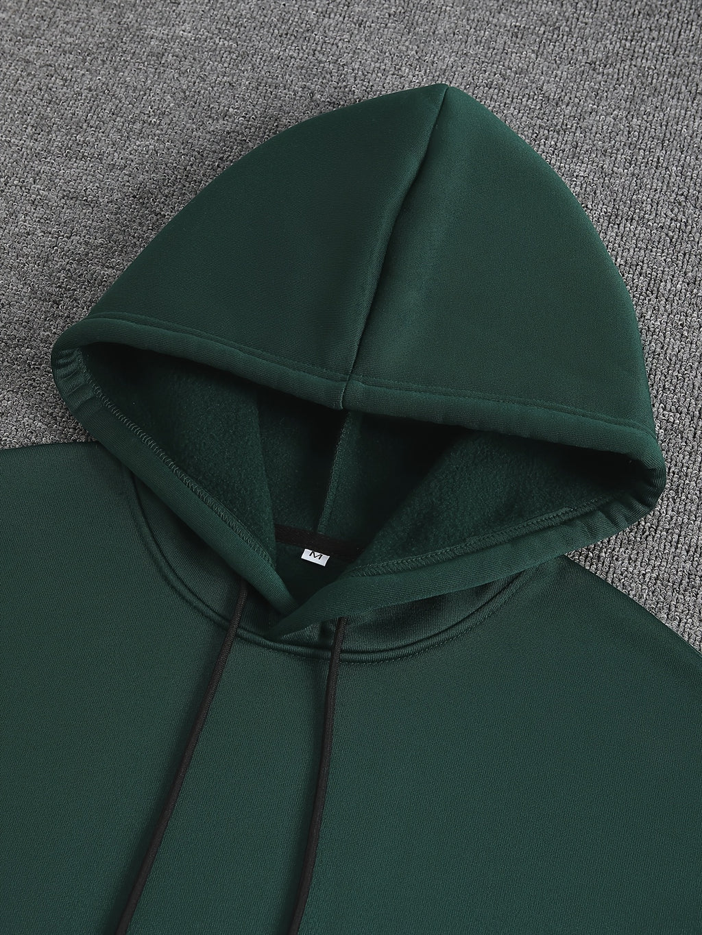 Men'S Autumn Winter Letter Print Hooded Sweatshirt, Versatile Sport Casual Loose Hoodie - Green