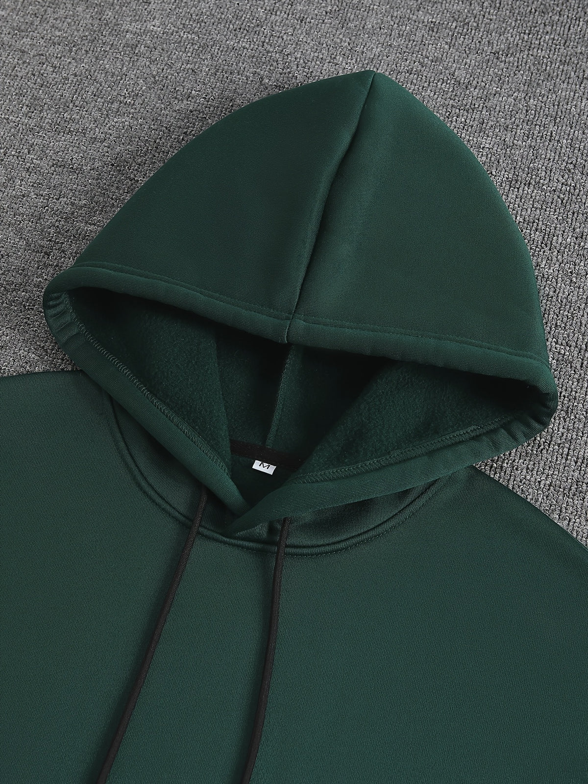 Men'S Autumn Winter Letter Print Hooded Sweatshirt, Versatile Sport Casual Loose Hoodie - Green