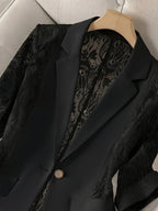 European and American Cross-Border Women's Blazer, Single Top, Fashionable, Elegant, and Versatile New Arrival - Black