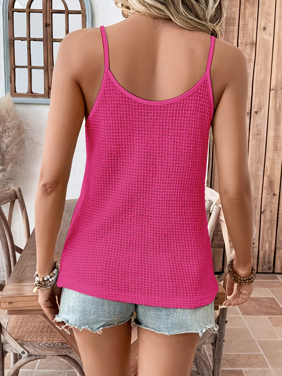 Women's Casual Fashion Tank Top - Rose Red