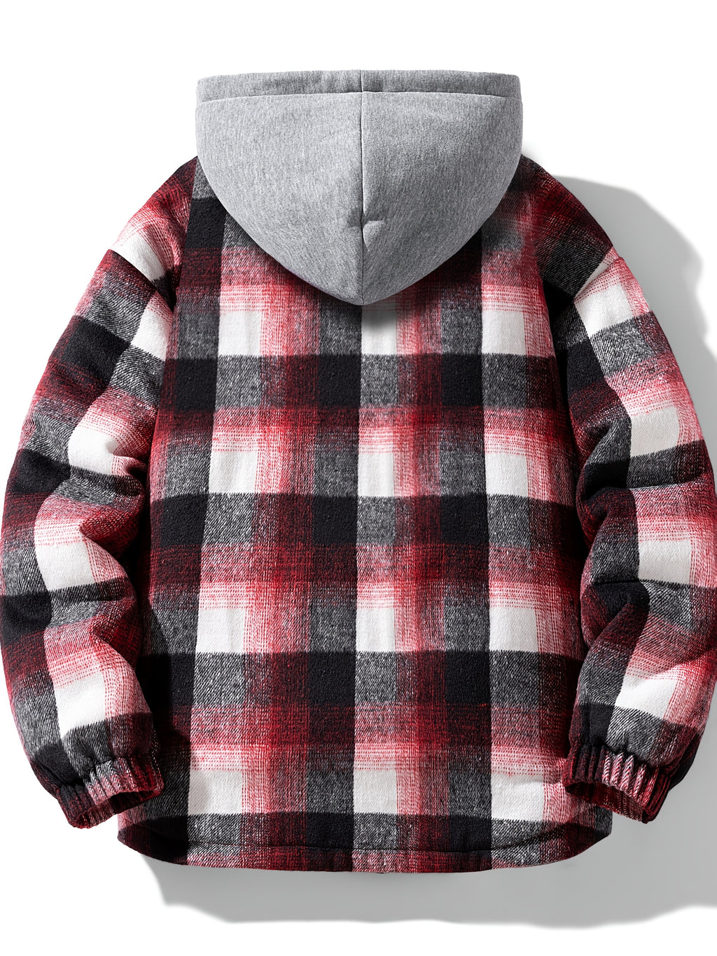 Winter Warm Mesh Padded Coat - Black&Red