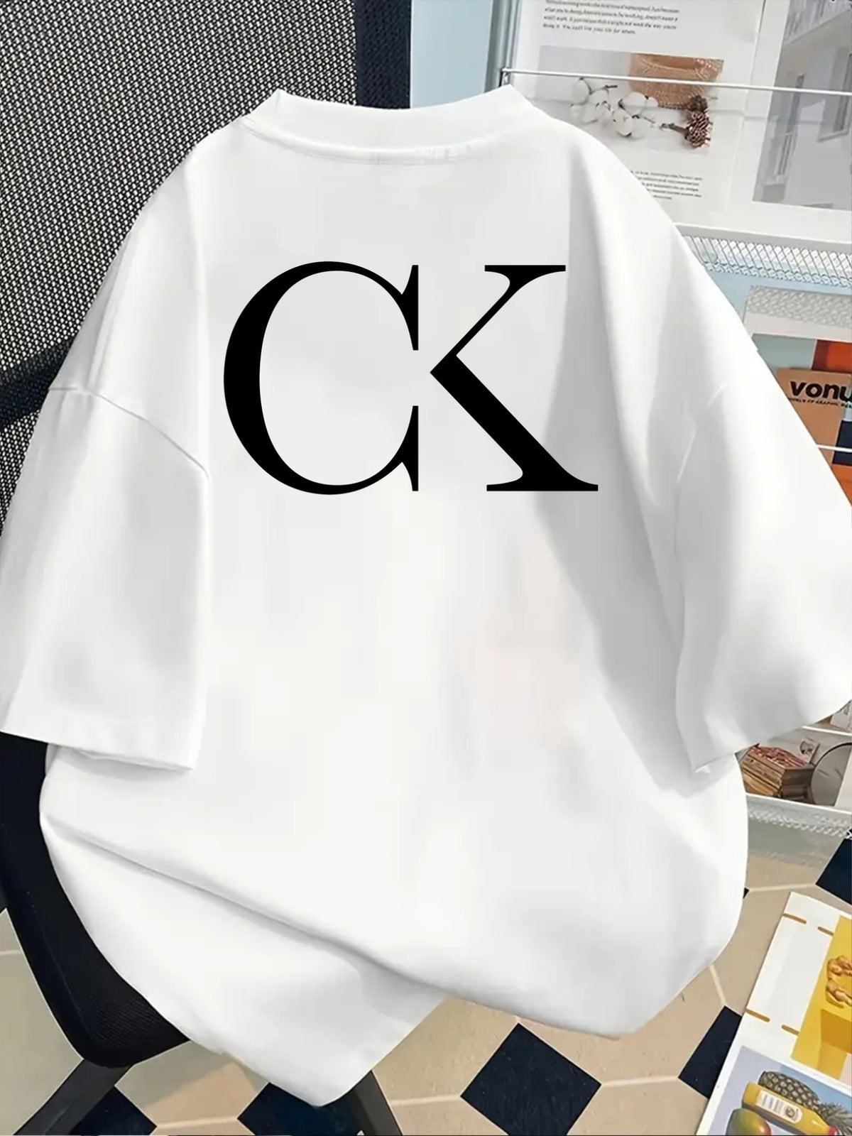Print Tshirt Short Sleeve Crew Neck Casual Top | Fashion Letter Print, Women'S Spring/Summer Trendy Tee - White