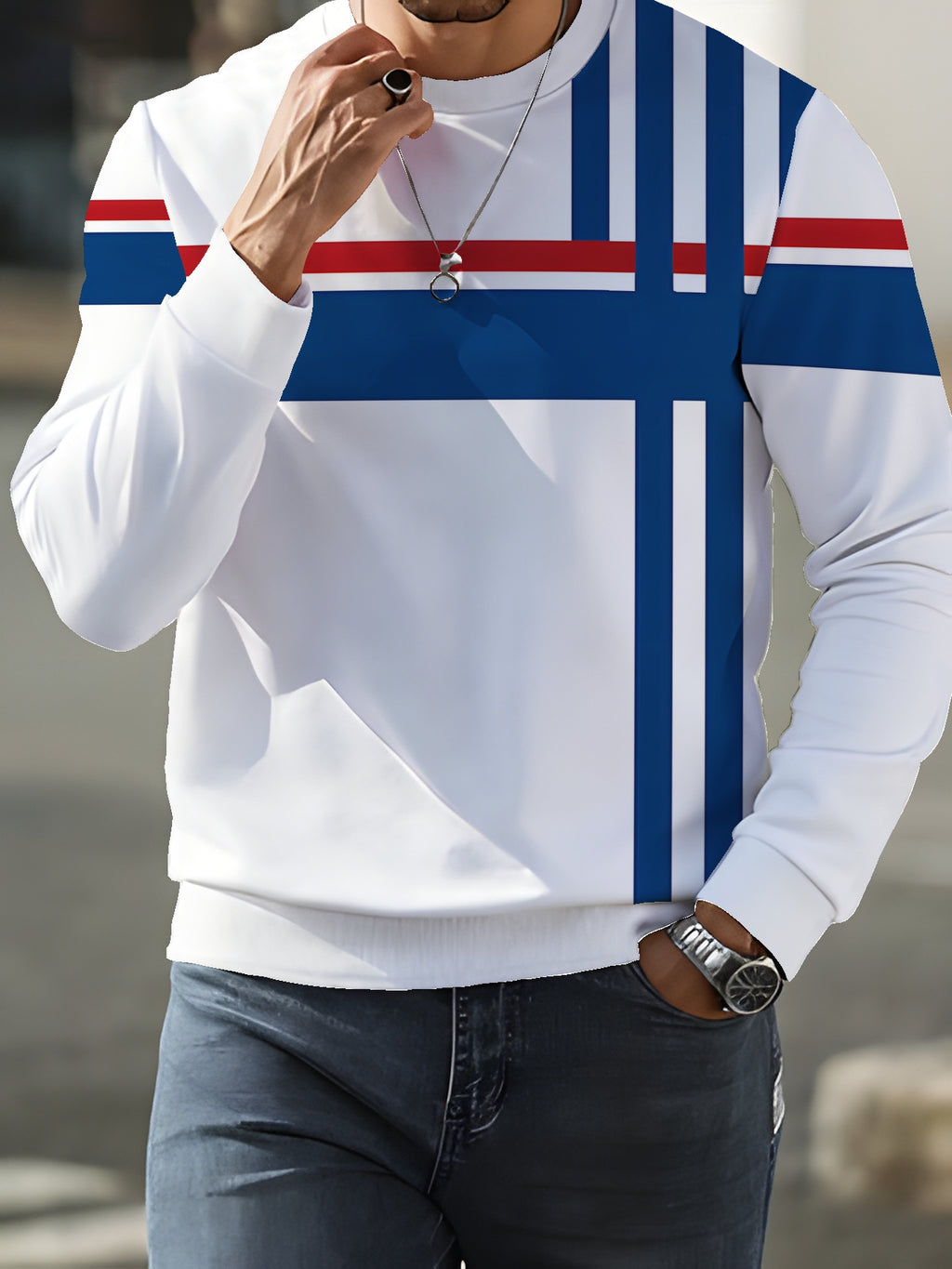 Round Neck Sweatshirt Trendy Brand Fashion Hit Men'S Long Sleeve 2026 Autumn Winter Men'S Premium Round Neck Sweatshirt New Style - Mixed colors