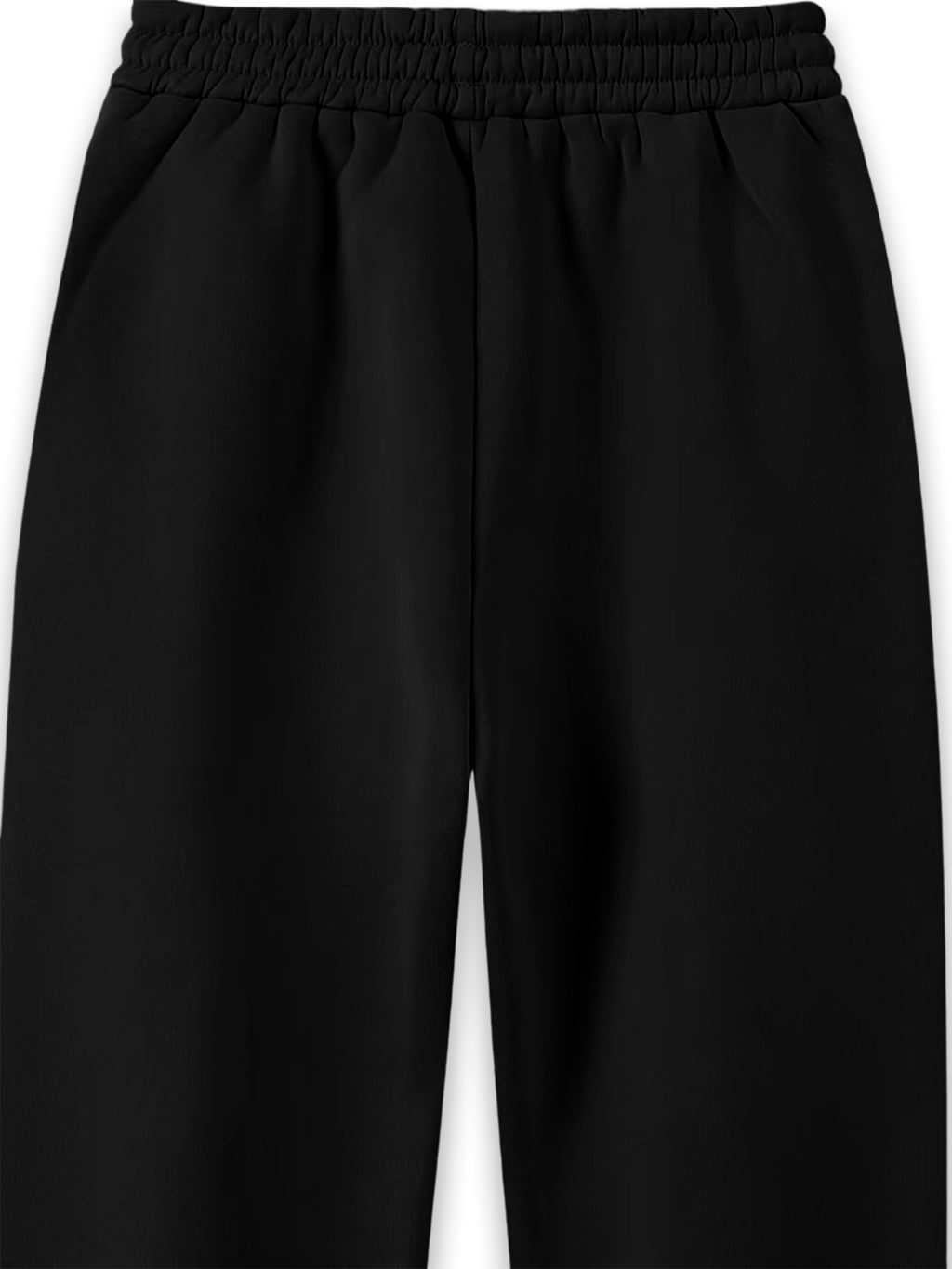 Spring/Winter New Women's Jogger Pants with Cuffed Hem, White Printed Casual Trousers. Made of Easy-care, Soft, and Warm Fabric, Machine Washable. Features Letter Print for Home Wear, Suitable for Travel, Home, and Outdoor Outings. Solid Color - Black