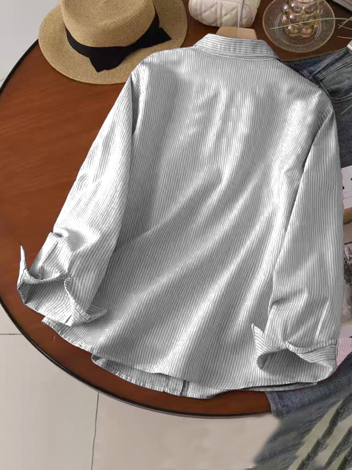 Spring/Autumn Thin Fashion Cartoon Print Pattern Casual Trendy Men'S Outer Shirt - Grey