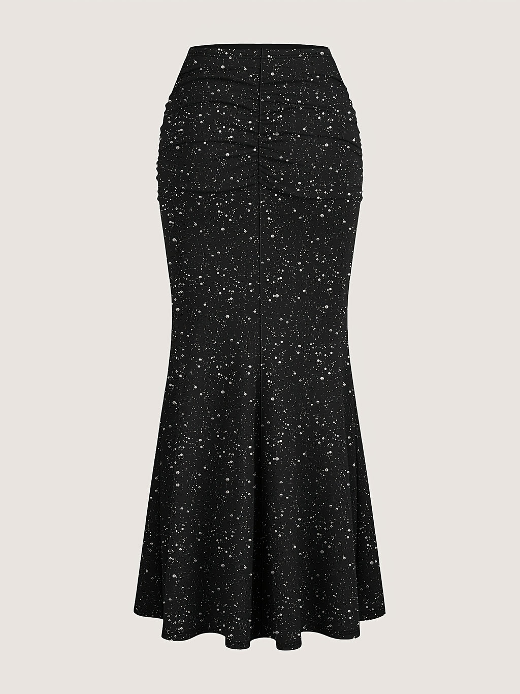 Summer Women'S Hot Silver Polka Dot Midi Skirt, Suitable for Daily Parties And Birthday Banquets - Black