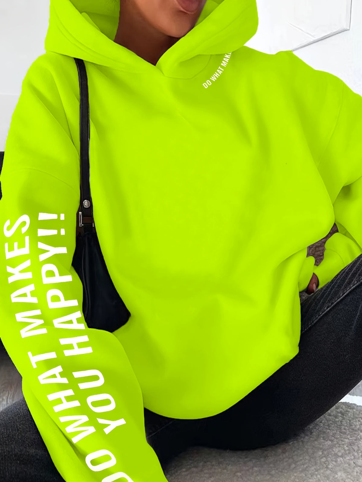 Women'S Fashion Hoodie A6822-1 - Greenish Yellow