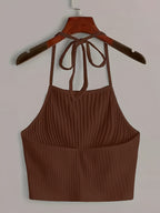 This Is a Strapless Top for Women - Coffee Brown