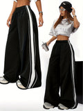 9362# Elegant Versatile Solid Color Casual Women'S Workwear Pants - Black