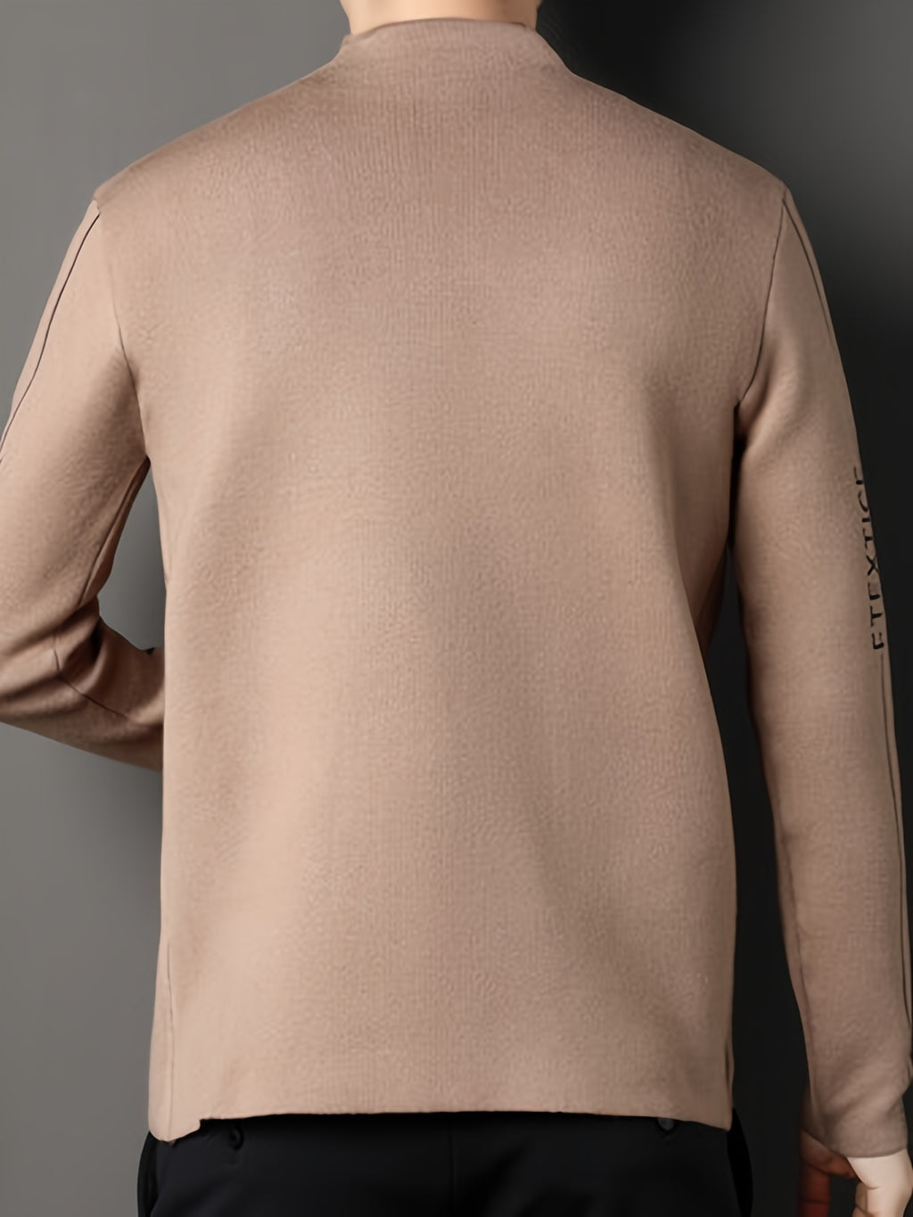 Father'S Day Gift for Men 2024 New Men'S Wheat Ear Jacquard High-Elastic Knit Cardigan, Fashionable Japanese Korean Trendy Outerwear Top - Camel