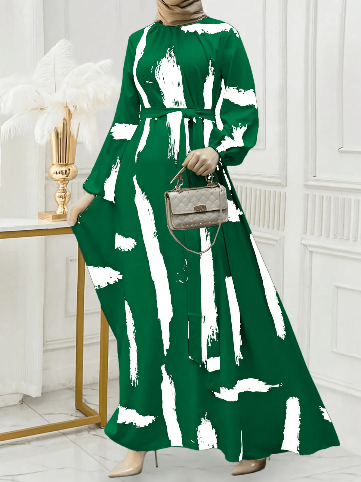Women's Long Dress - Green