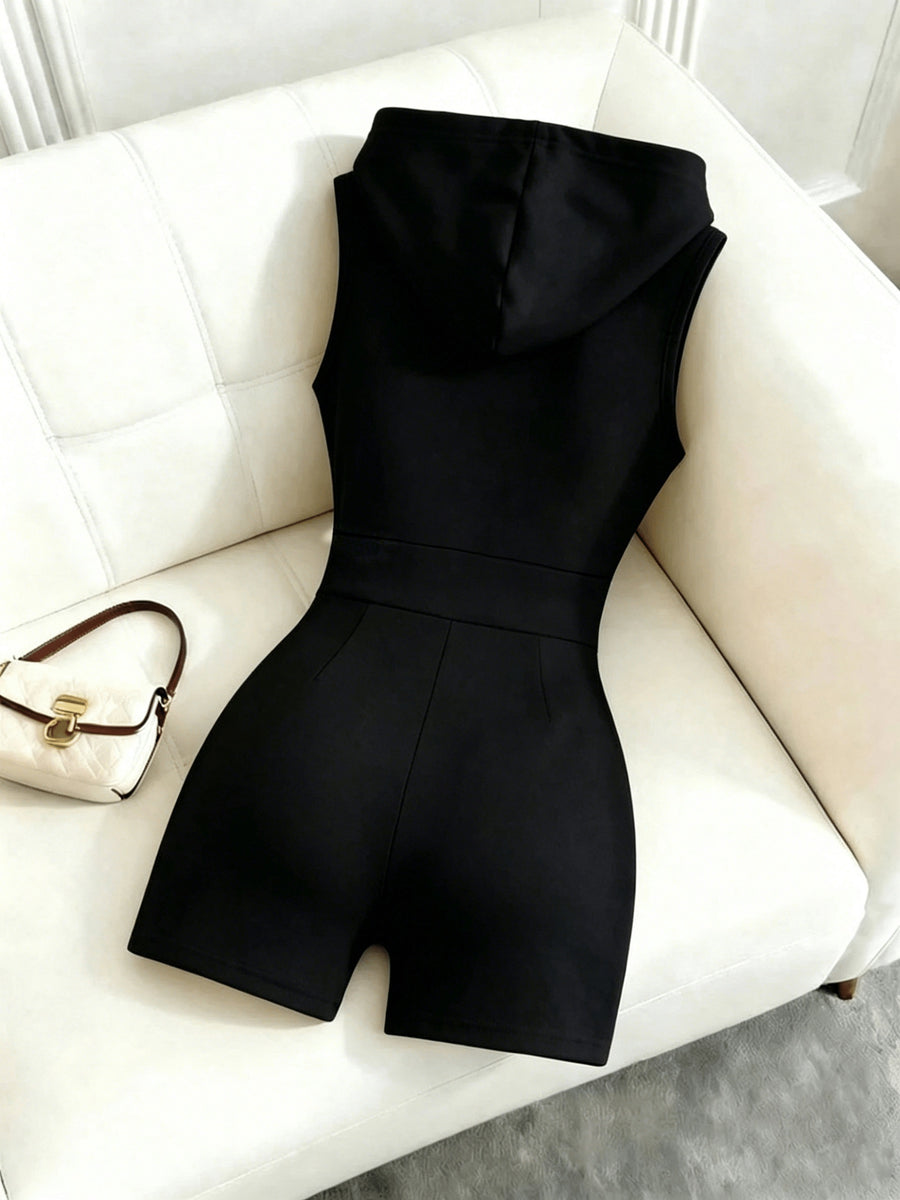 Women's Fashion Casual Jumpsuit - Black