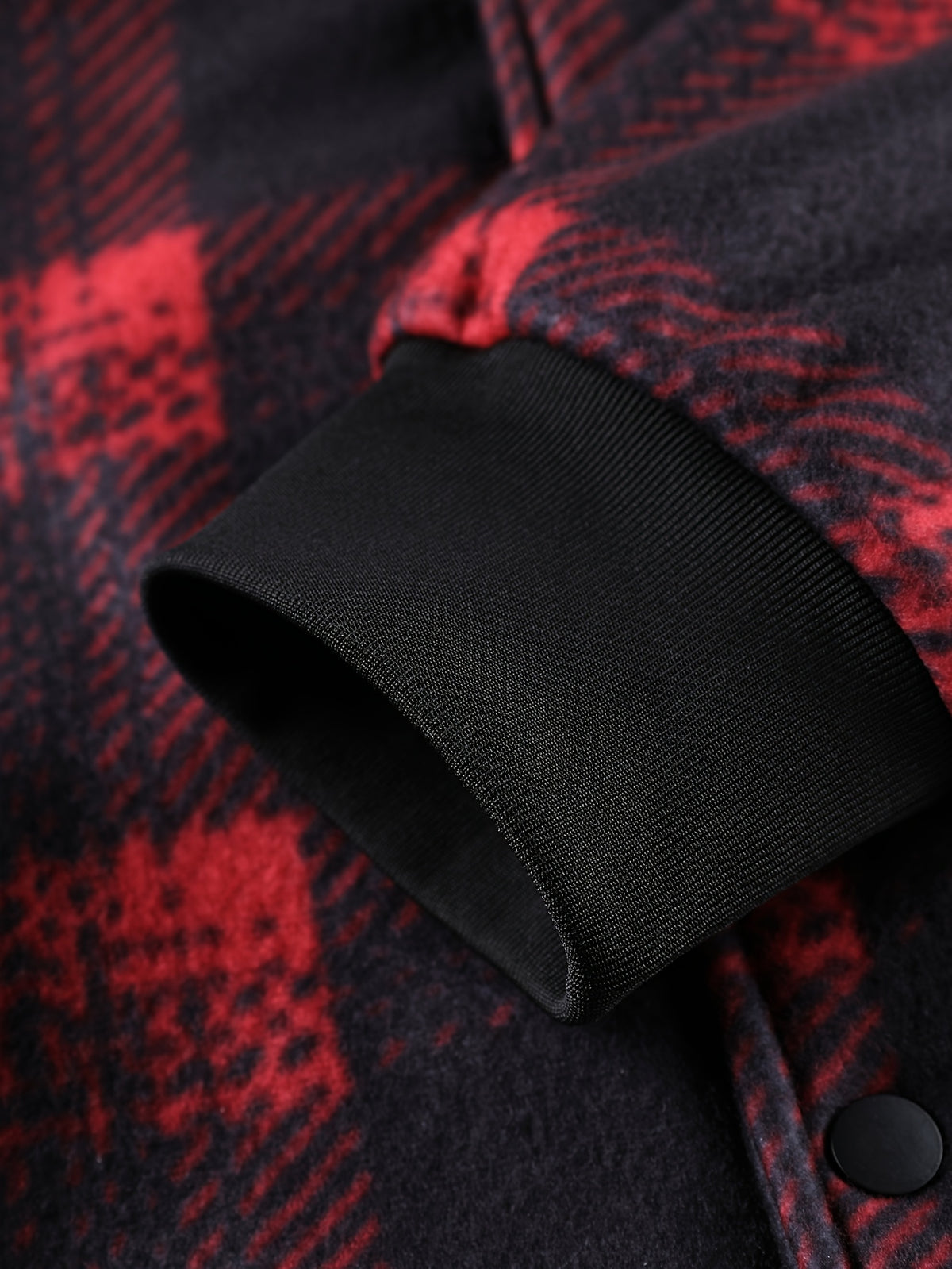 Men's Plaid Check -Like Jacket with Hood - Thick Winter Warmth, Single-Breasted Button Closure & Chest Pocket, Casual Collar Coat for & Young Men (Machine Washable, Plaid Pattern) - Outdoor & Daily Wear - Deep Red