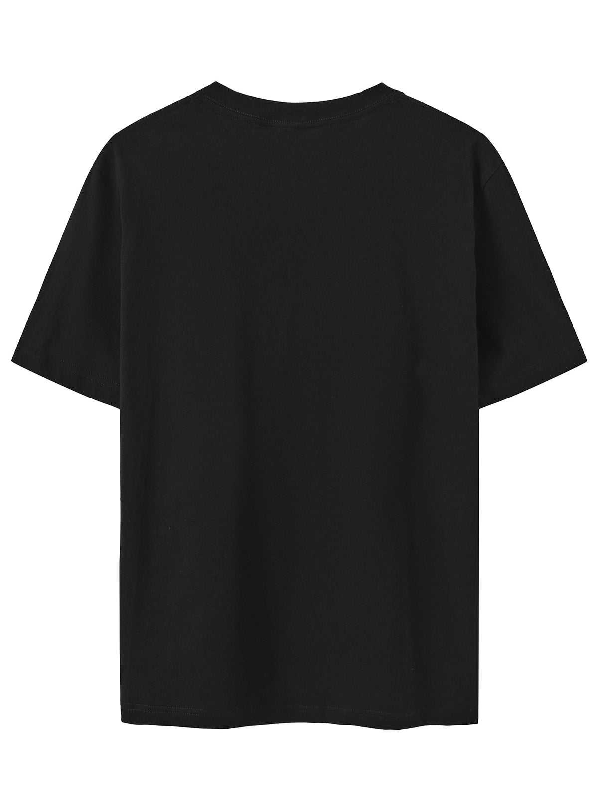 Men's 100% Cotton Short Sleeve Crew Neck T-Shirt, American Los Angeles Vintage Street Style Print, Casual, Fashionable, Comfortable, Soft, Summer Short Sleeve - Black
