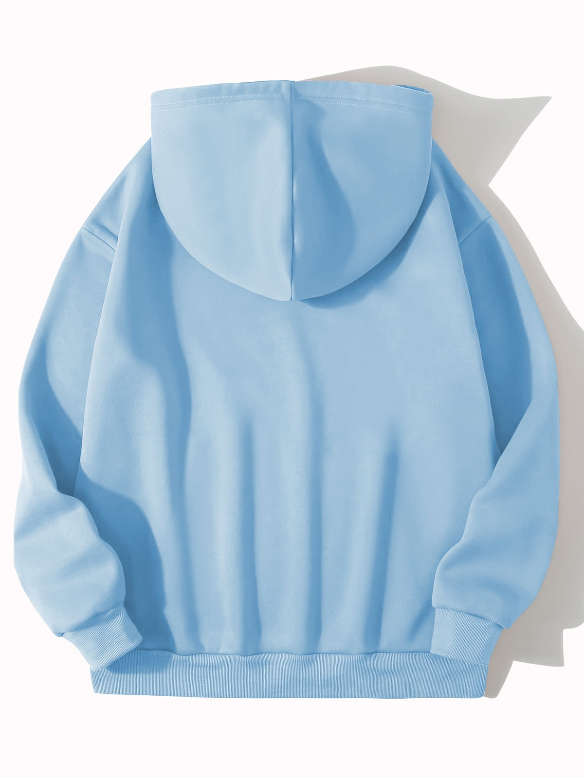 Women's Fashion Hoodie with Three Cups of Coffee H's COFFE TIME Print Kangaroo Pocket Long Sleeve Sweatshirt for Autumn and Winter, Ideal for Daily Casual Wear, Outings, and Parties - Sky Blue