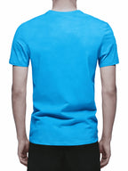 7pcs Men's Pure Crew Neck Short Sleeve T-Shirts, Unisex Basic Short Sleeve Tops, Matching Couple's Style, Comfortable, Soft, Breathable, and Sweat-Wicking, Suitable for Layering or Wearing Alone, Ideal for Sports, Outdoor, Casual, and Commuting - Mixed Color 2